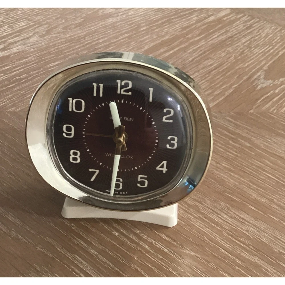 Vintage Westcox Baby Ben Windup Alarm Clock Luminous Hands and Numbers Working